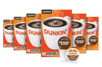 Dunkin’ Original Blend Medium Roast Coffee, 60 Keurig K-Cup Pods