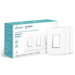 $20 Kasa Apple HomeKit Smart Light Switch (3-pack) KS200P3, Single Pole, Neutral Wire Required, 2.4GHz Wi-Fi Light Switch Works with Siri, Alexa and Google Home, UL Certified, No Hub Required, White