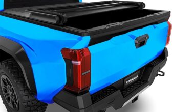 Vinyl Soft Tri-fold Truck Bed Tonneau Cover Compatible for 2016-2026 Toyota Tacoma (Excl. Trail Edition) 5 Ft (60.5″) Bed with Tacoma Bed Rail, Waterproof