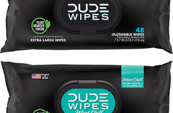 DUDE Wipes – Flushable Wipes – 2 Pack, 96 Wipes – Unscented (48ct) & Mint Chill (48ct) Extra-Large