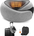 Travel Neck Pillow, Memory Foam Neck Support for Airplane, Car & Office, Breathable Portable Design with Eye Mask, Earplug Holder & Carry Bag, for Men&Women
