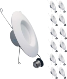 12-Pack Phillips LED Recessed Lighting 5″/6″ Dimmable Recessed Downlight, 1000 Lumen, Daylight (5000K), 