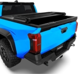 Vinyl Soft Tri-fold Truck Bed Tonneau Cover Compatible for 2016-2026 Toyota Tacoma (Excl. Trail Edition) 5 Ft (60.5″) Bed with Tacoma Bed Rail, Waterproof
