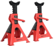 Amazon Basics Steel Jack Auto Stands with 6,000 lb or 3 Ton (2.7 metric Ton) Capacity, 1 Pair, Black and Red